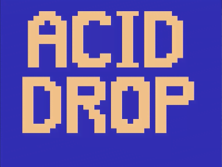 Acid Drop title screen for Atari 2600